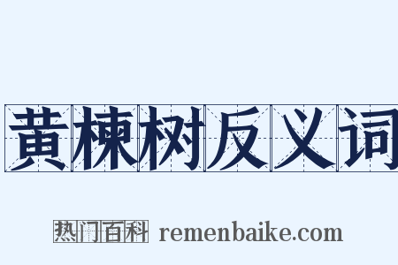 黄楝树反义词是什么意思的图片